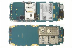 Платы кнопочных 1 SIM телефонов c металлическими рамками и пластинами