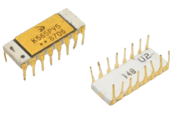 Микросхемы серии  565РУ5 и подобные, 16 выводов, 1 подложка